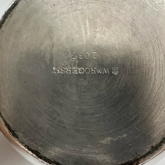 2 Vtg Wm Rogers 817 Silver Plate Footed Beverage Water Pitcher & Cream Pitcher - Picture 6 of 10